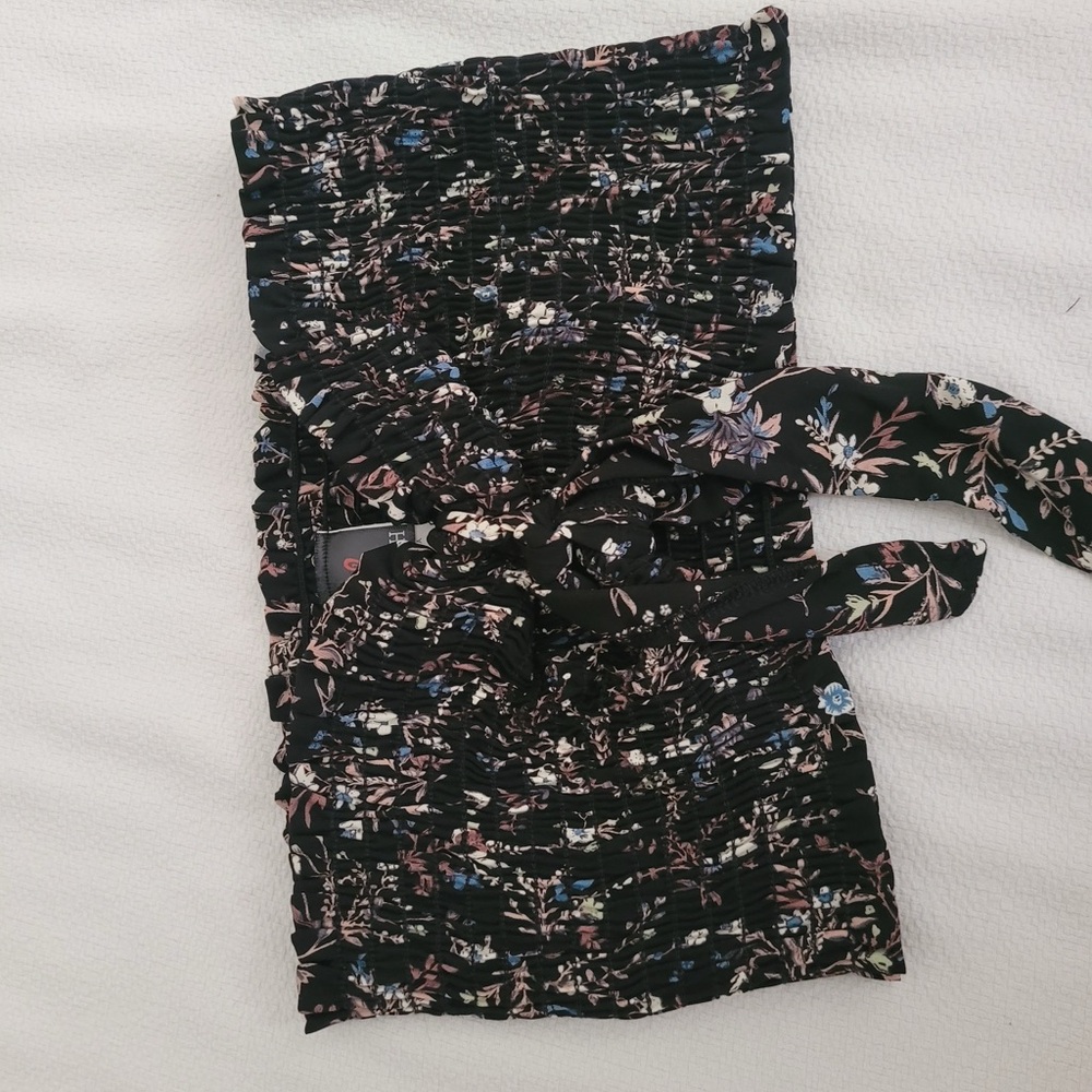 Floral Black Skirt